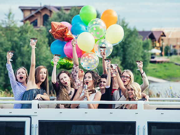 Young Women in Limo